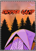 Summer Camp Tent Greeting Card - Blank Flat Card with Envelope
