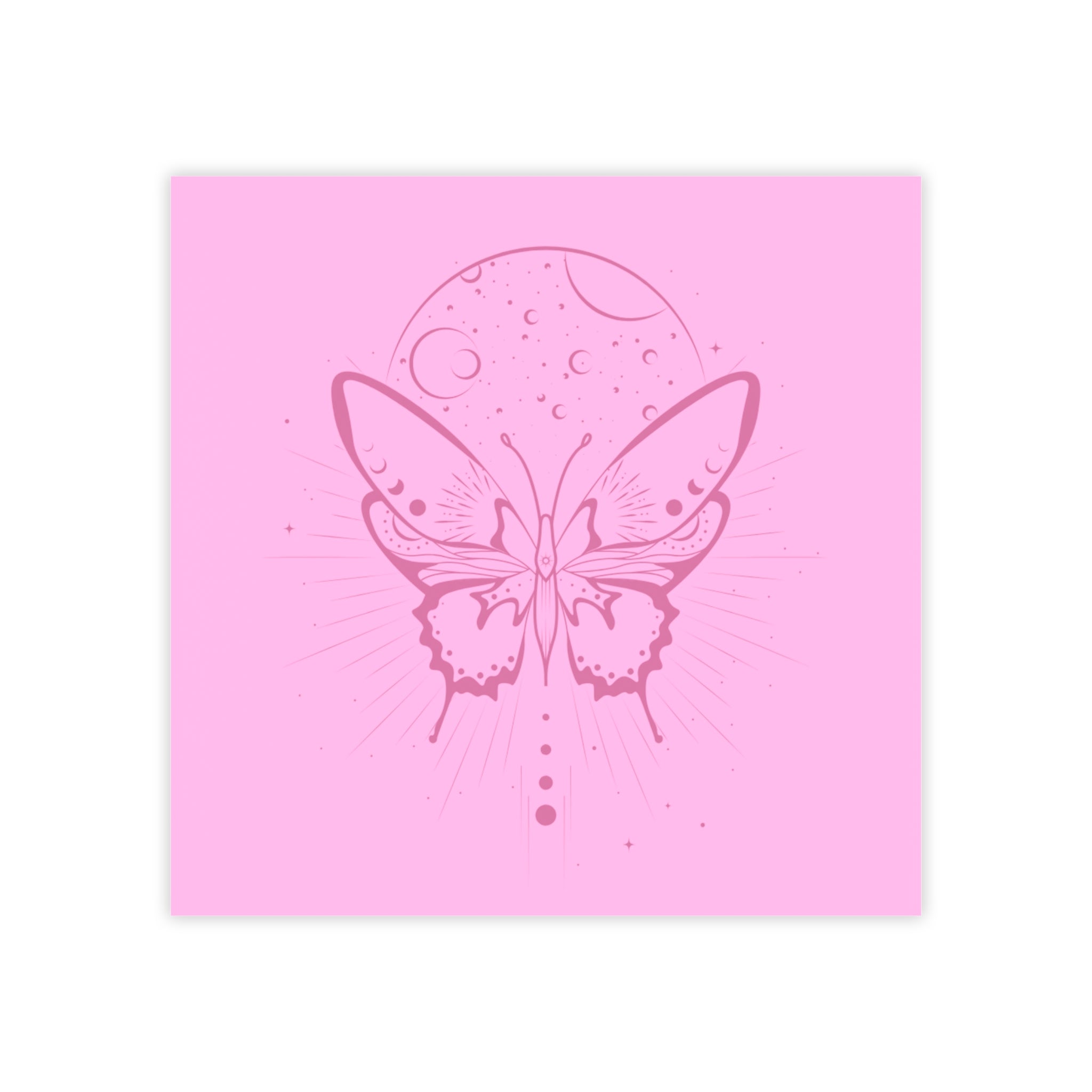 Pink Moon Butterfly Post-it Note Pads – Back to School Supplies