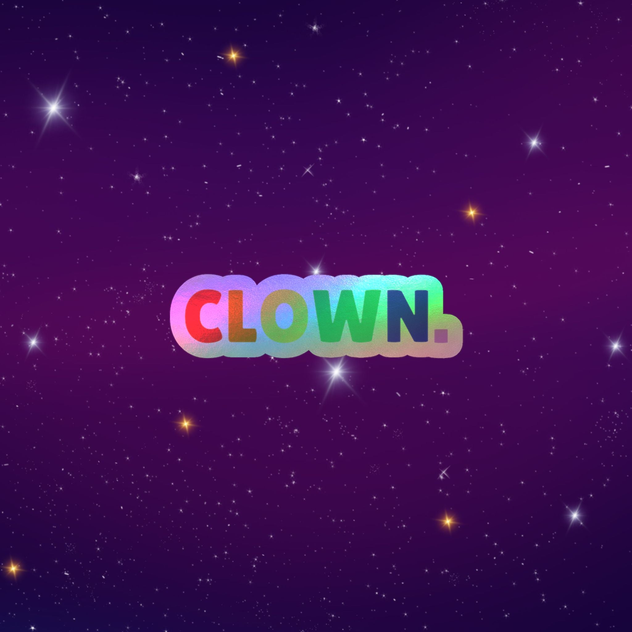 CLOWN Rainbow Kiss-Cut Vinyl Decal