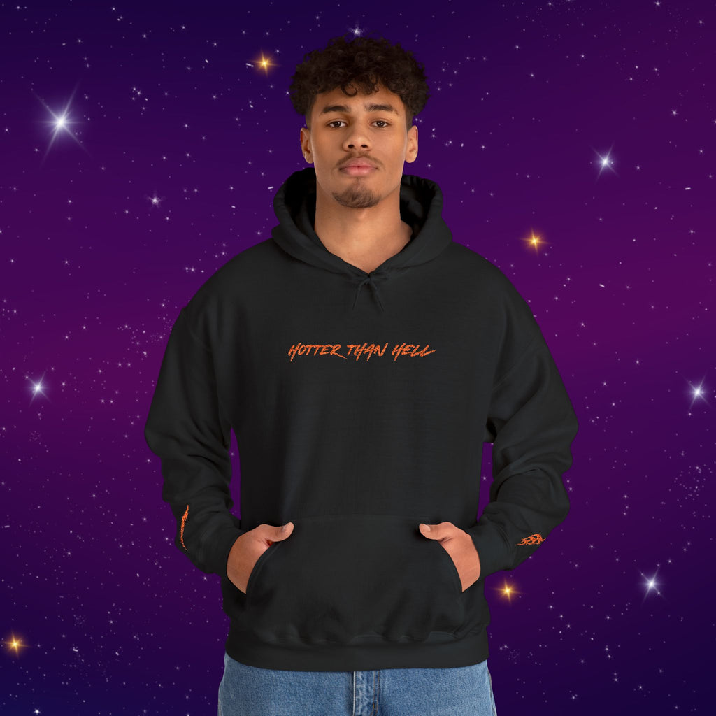 Hotter Than Hell - Embroidered Hooded Sweatshirt