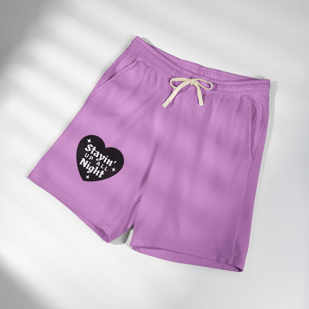 Stayin' Up All Night - Pj Lounge Fleece Sweat Shorts