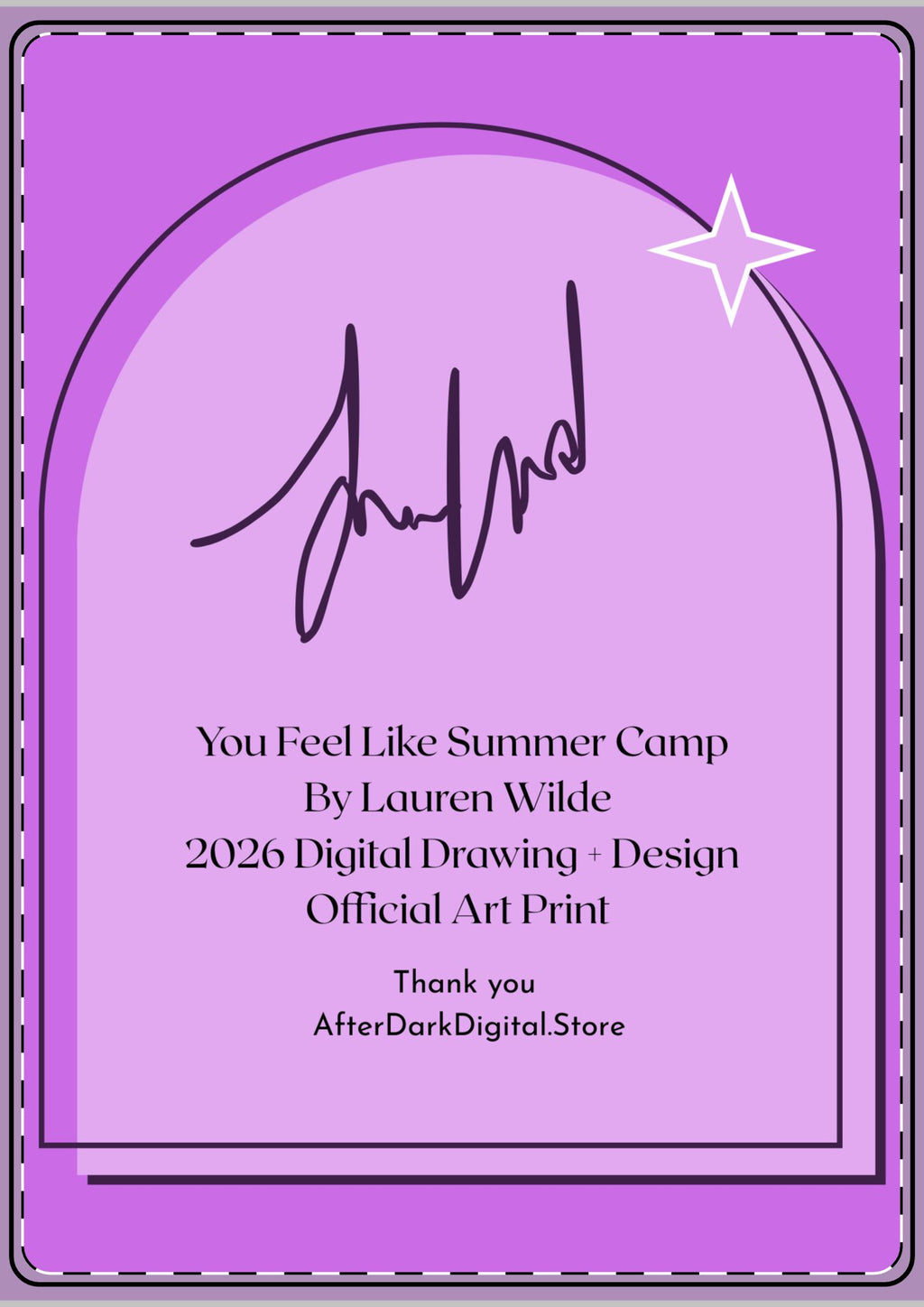Summer Camp Tent Greeting Card - Blank Flat Card with Envelope