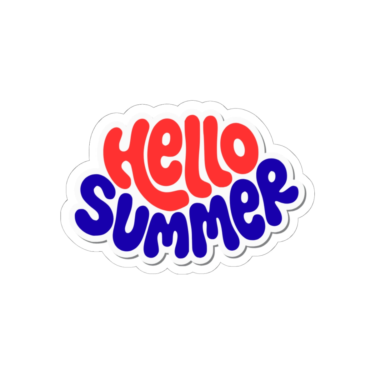 Hello Summer (SummerWeen Logo) Kiss-Cut Sticker & Decal ( 2x2, 3x3, 4x4)