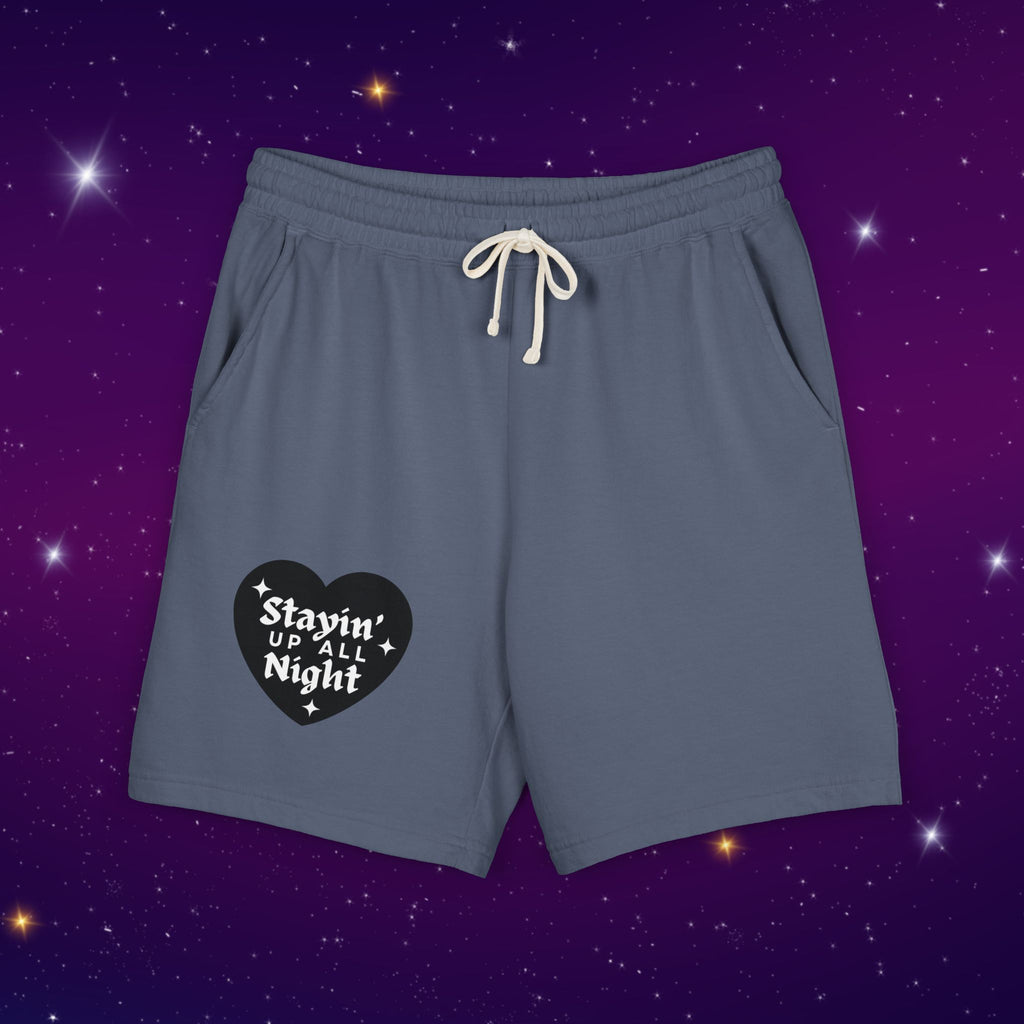 Stayin' Up All Night - Pj Lounge Fleece Sweat Shorts