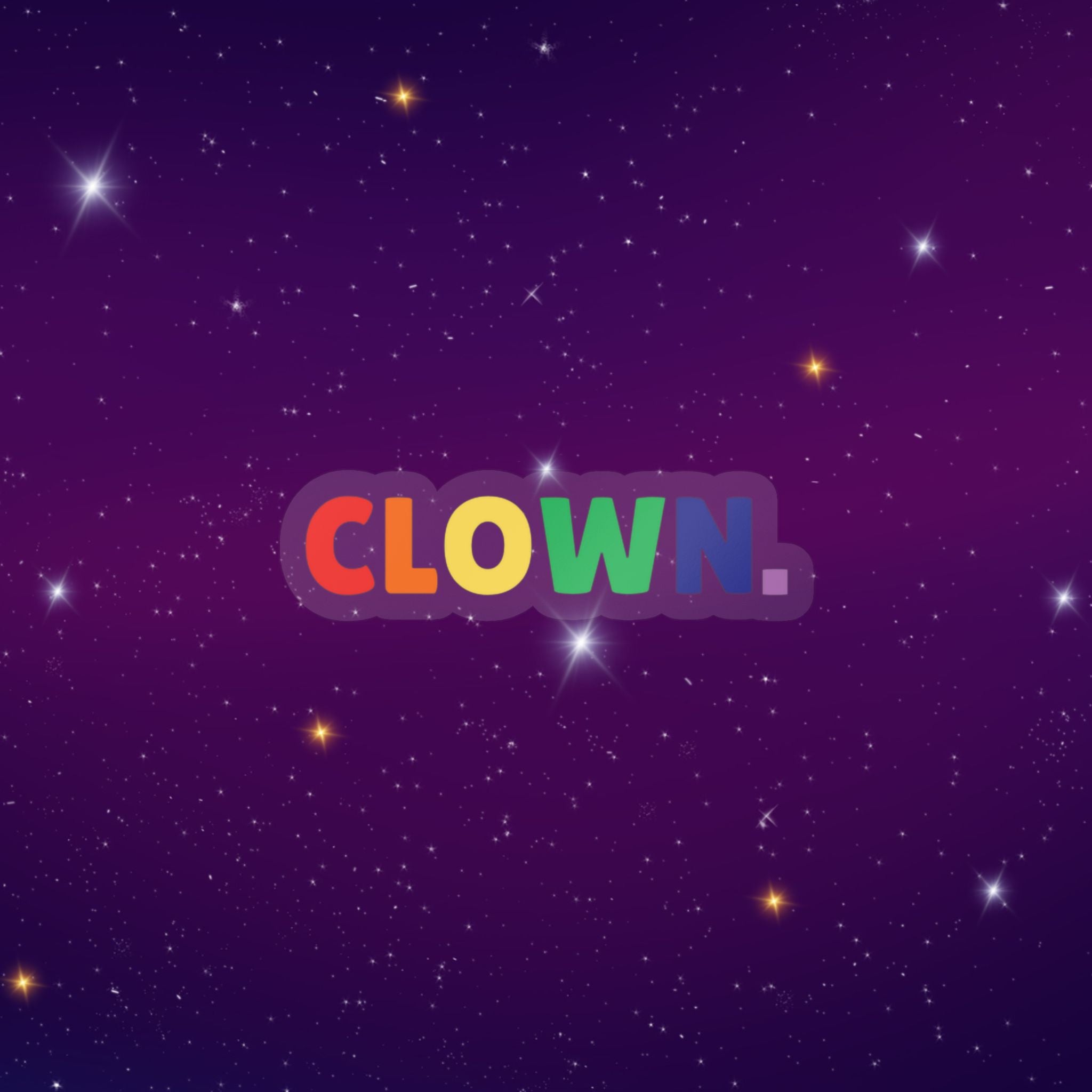 CLOWN Rainbow Kiss-Cut Vinyl Decal