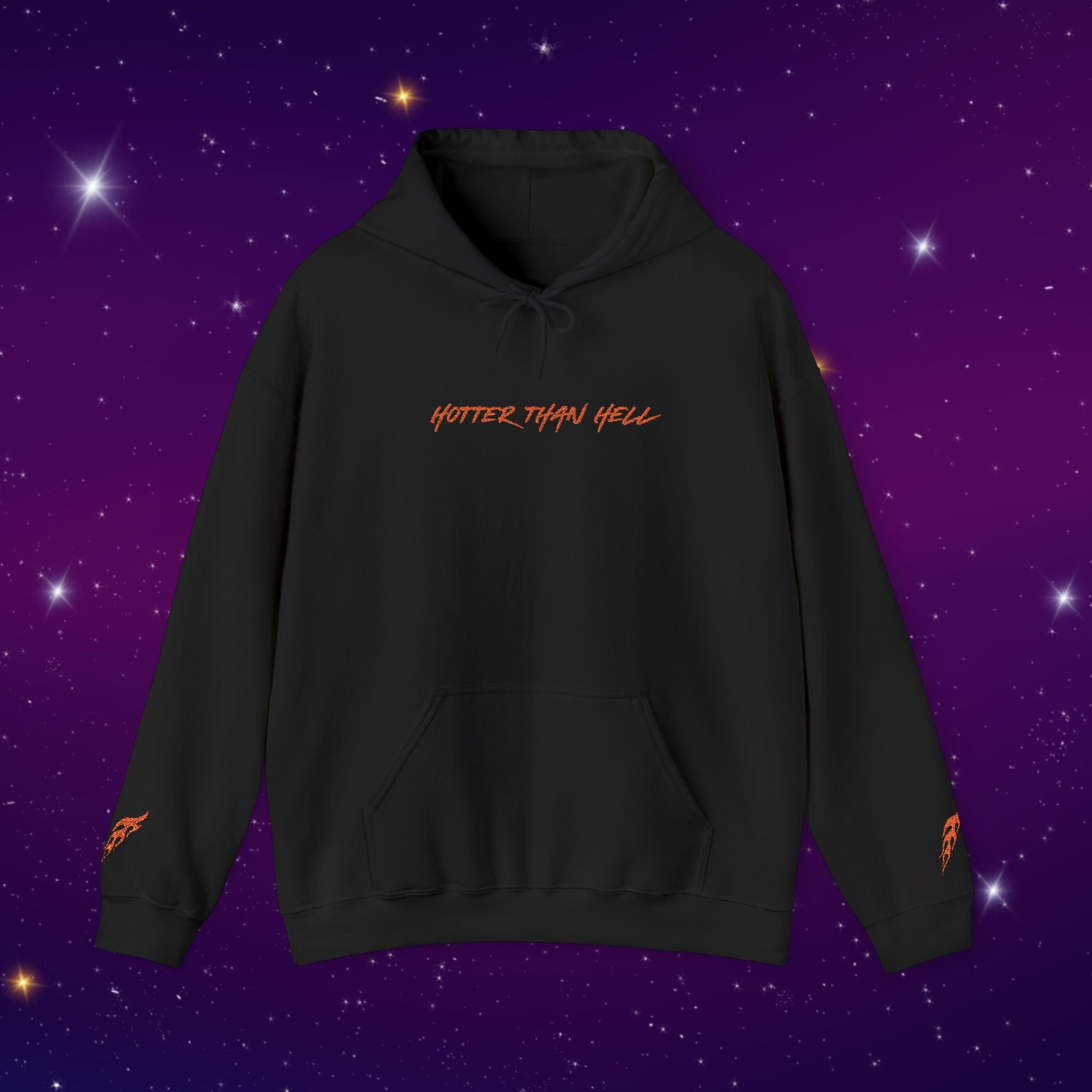 Hotter Than Hell - Embroidered Hooded Sweatshirt