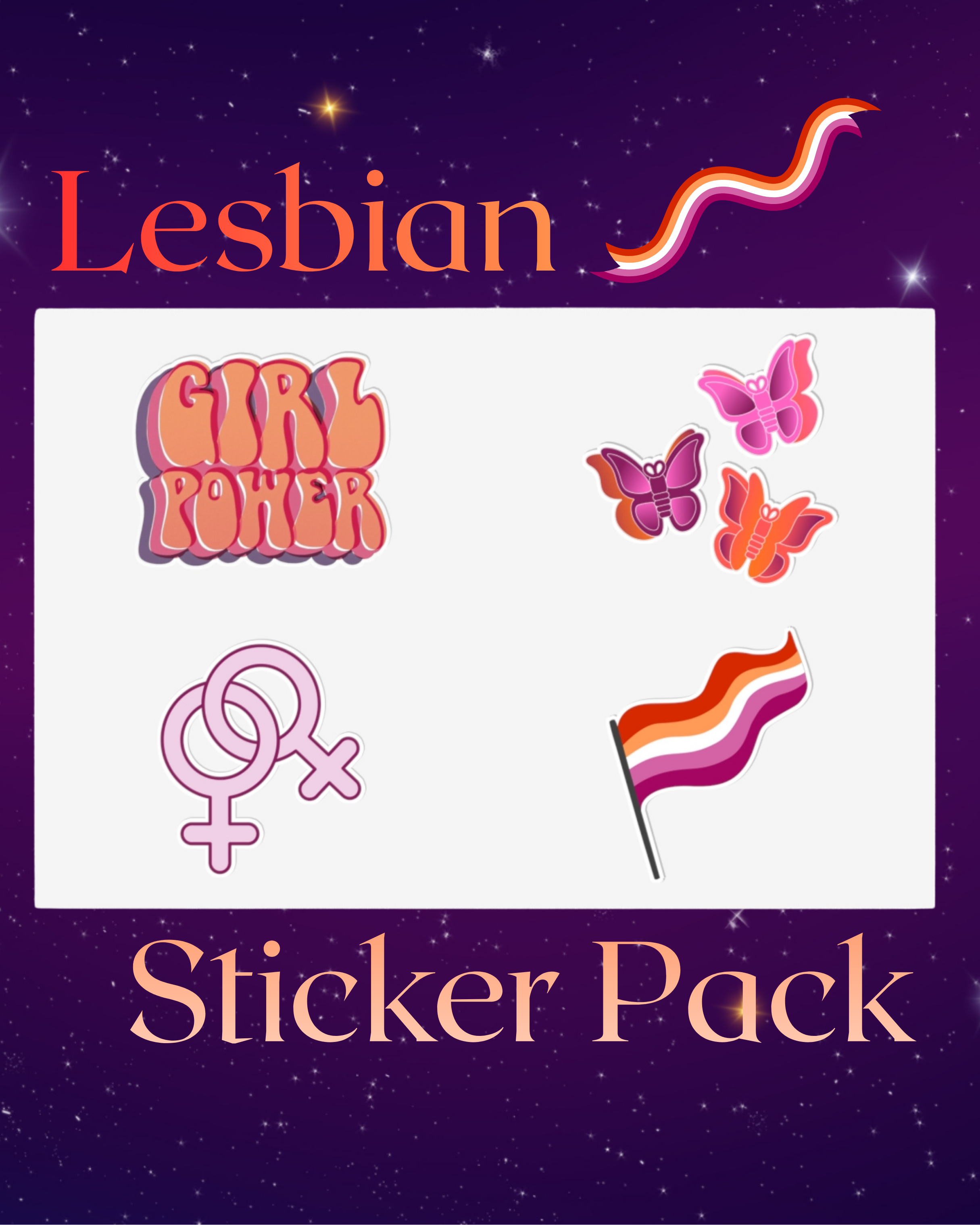 Pride 2026 Lesbian Sticker Pack
