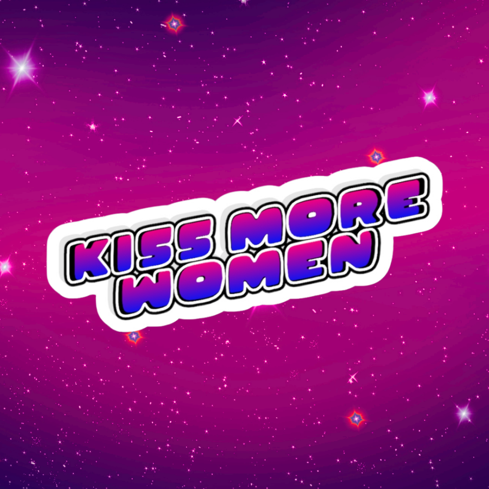 Kiss More Women Vinyl Sticker - Bisexual Pride Decal