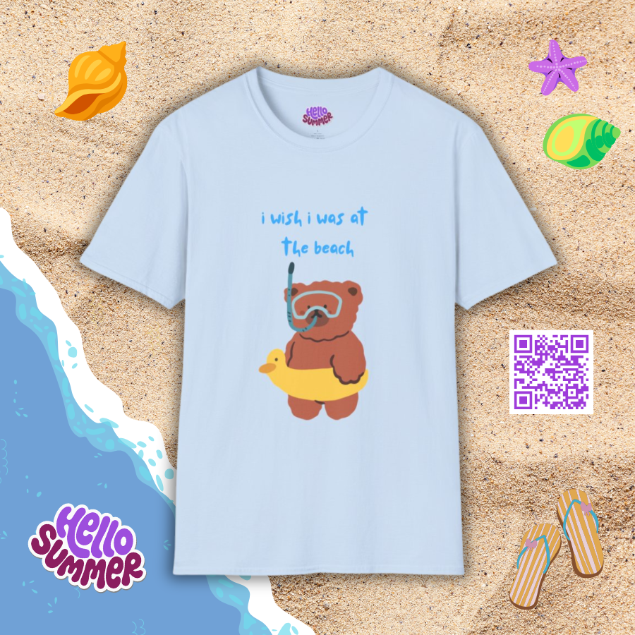 Beach Bear -  SummerWeen I Wish I was At The Beach Graphic Tee