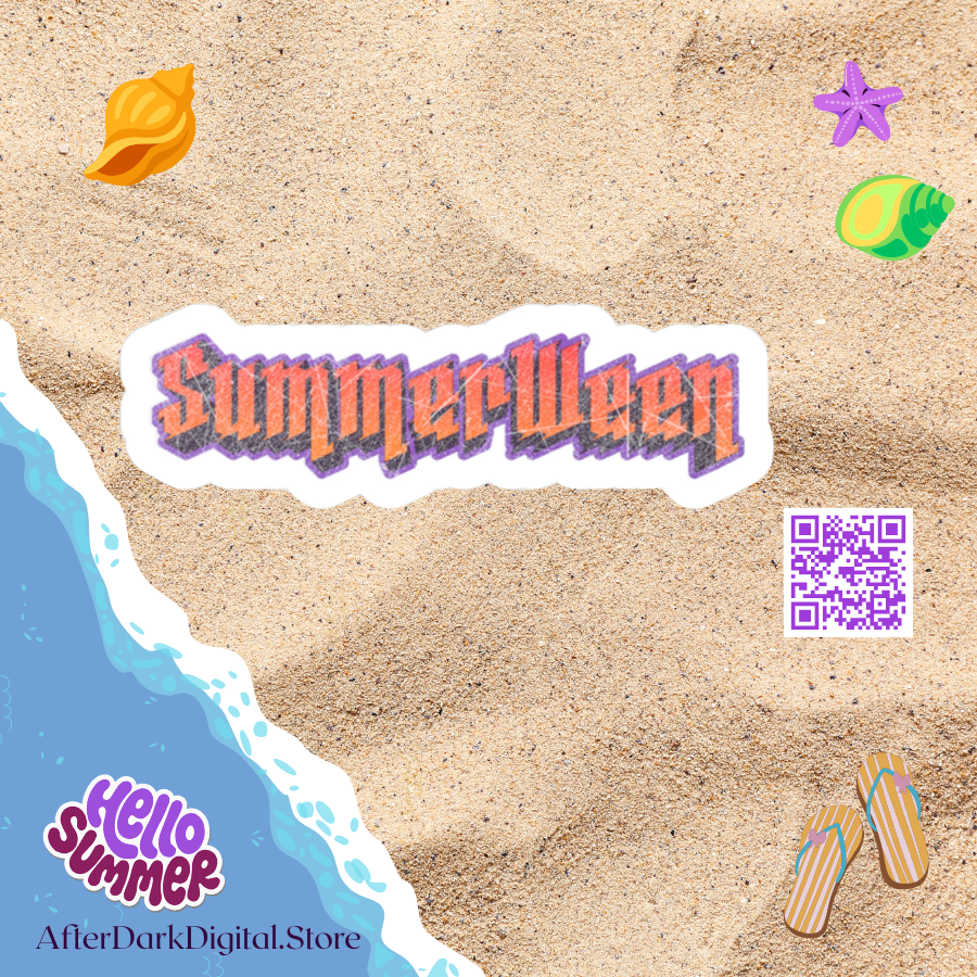 Summerween Gothic Font Sticker