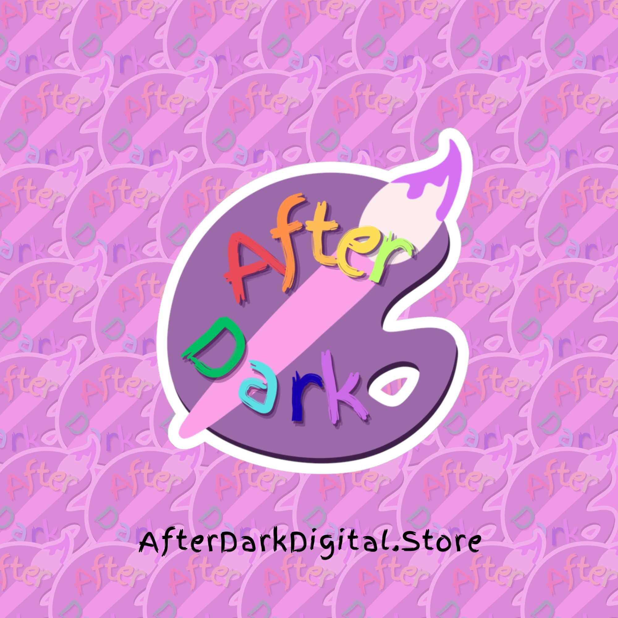 After Dark Paint Pal -  Colorful Brand Kiss-Cut Vinyl Sticker