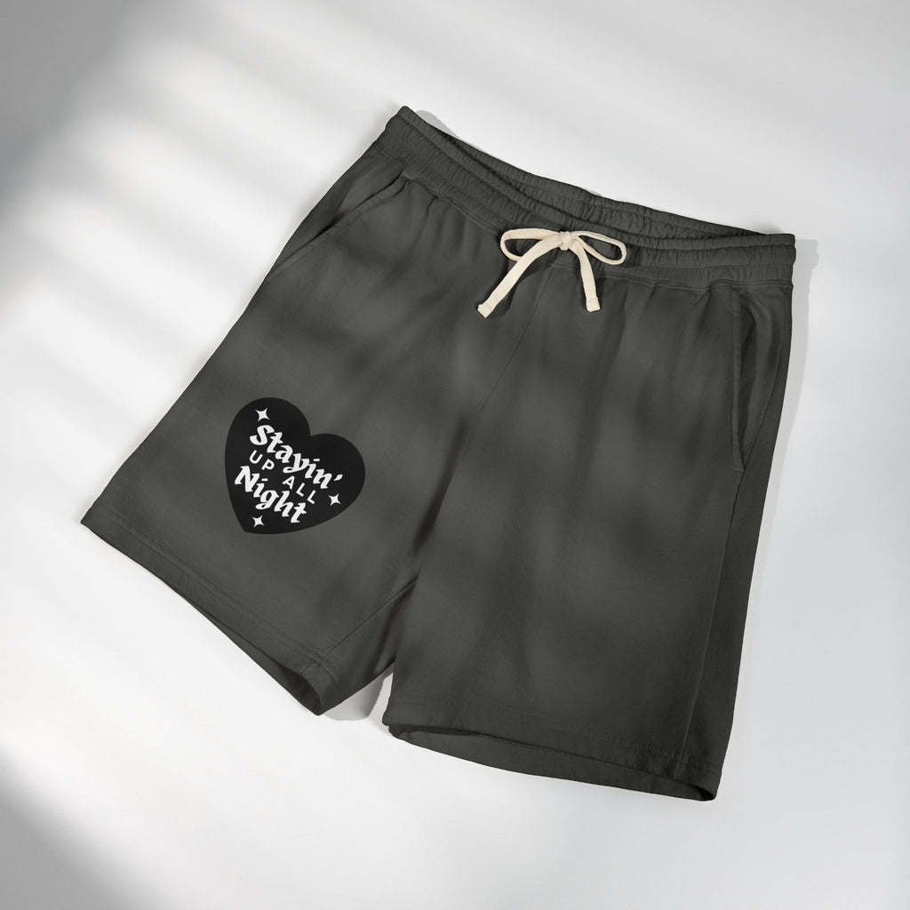 Stayin' Up All Night - Pj Lounge Fleece Sweat Shorts