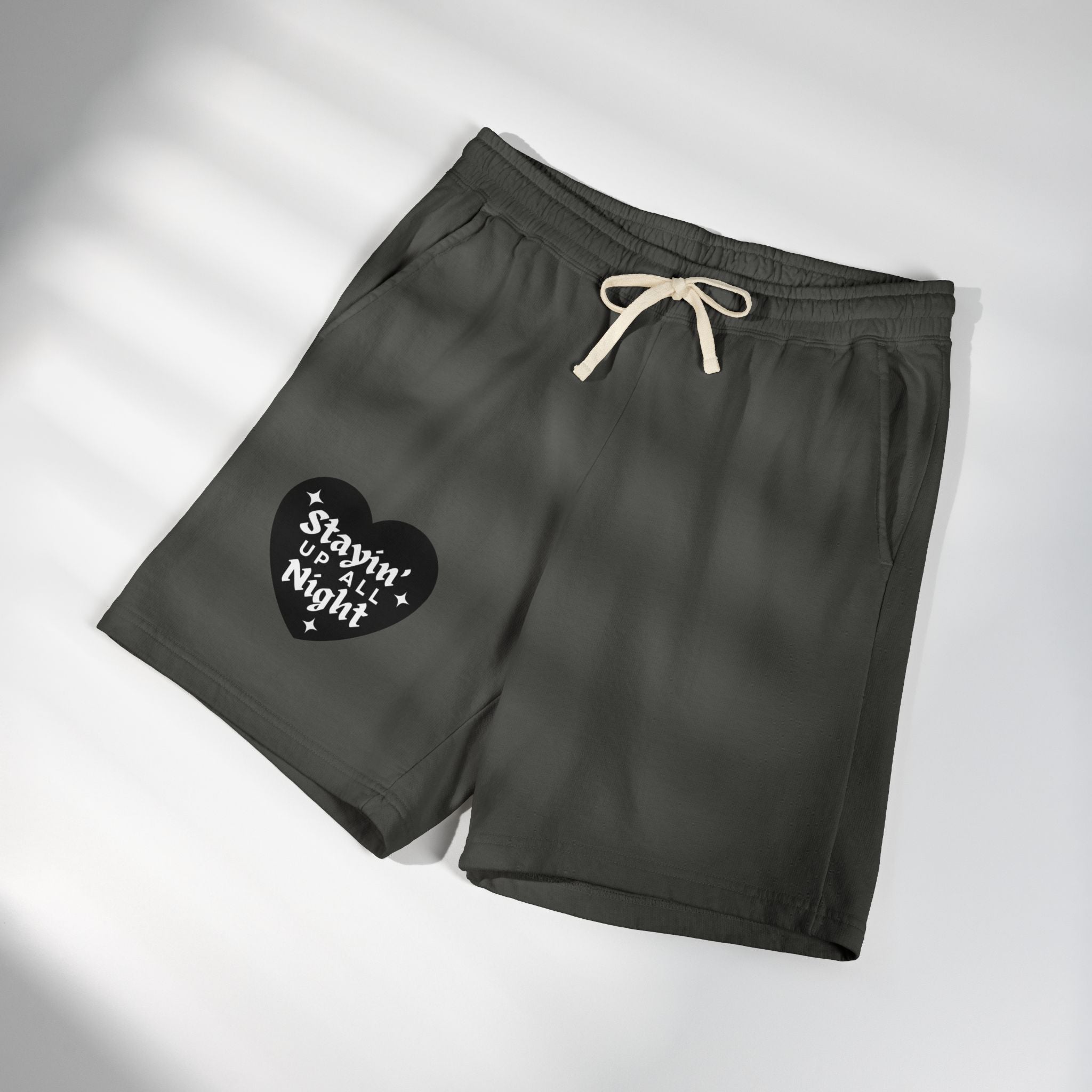Stayin' Up All Night - Pj Lounge Fleece Sweat Shorts