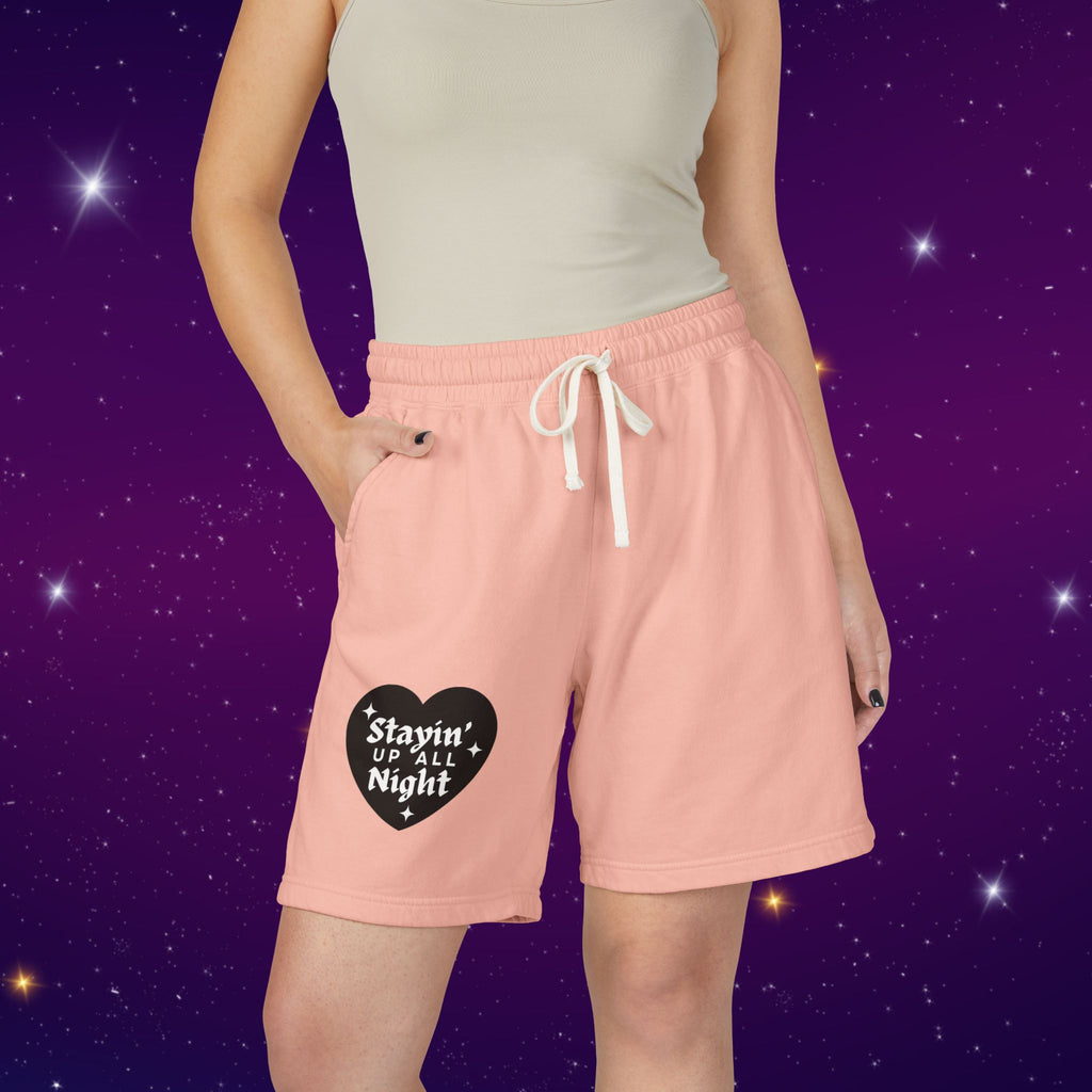 Stayin' Up All Night - Pj Lounge Fleece Sweat Shorts