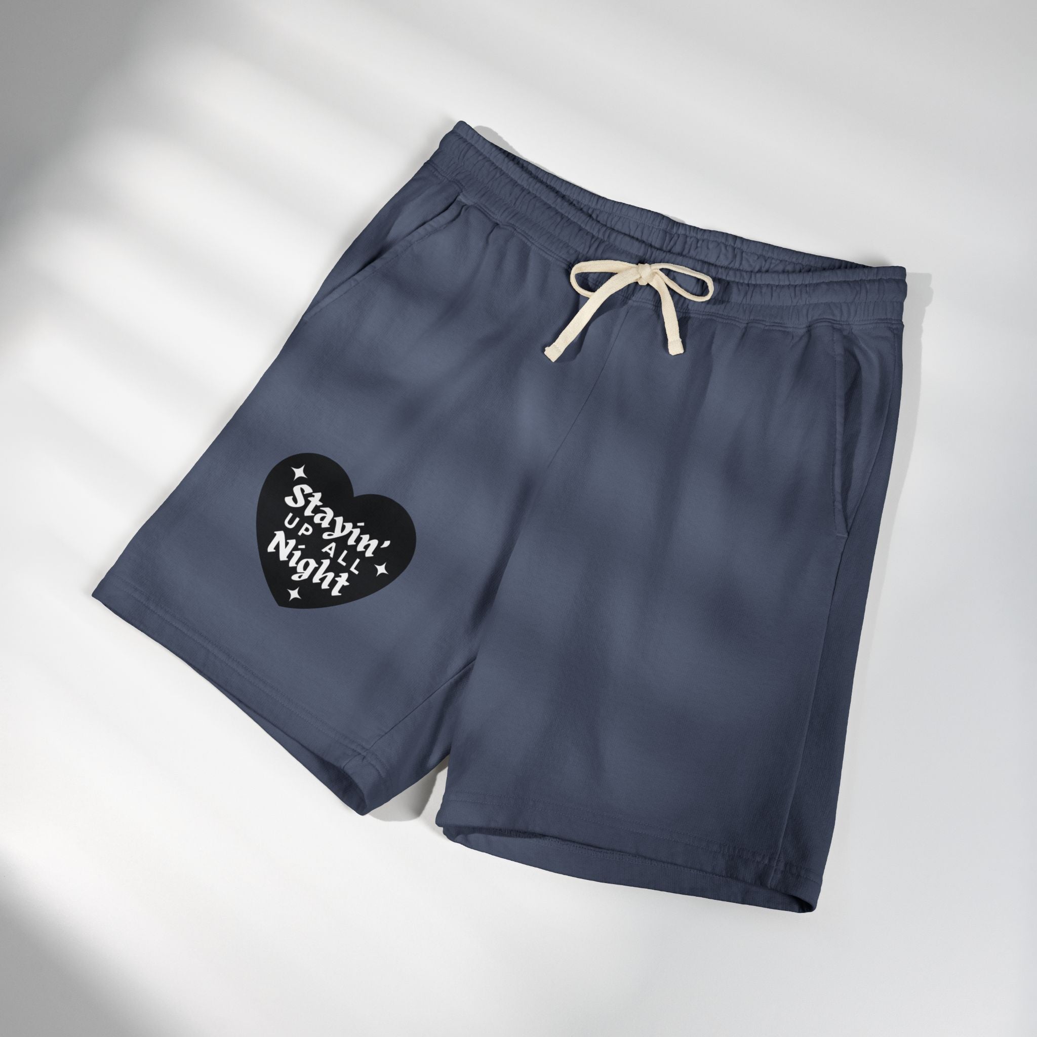 Stayin' Up All Night - Pj Lounge Fleece Sweat Shorts