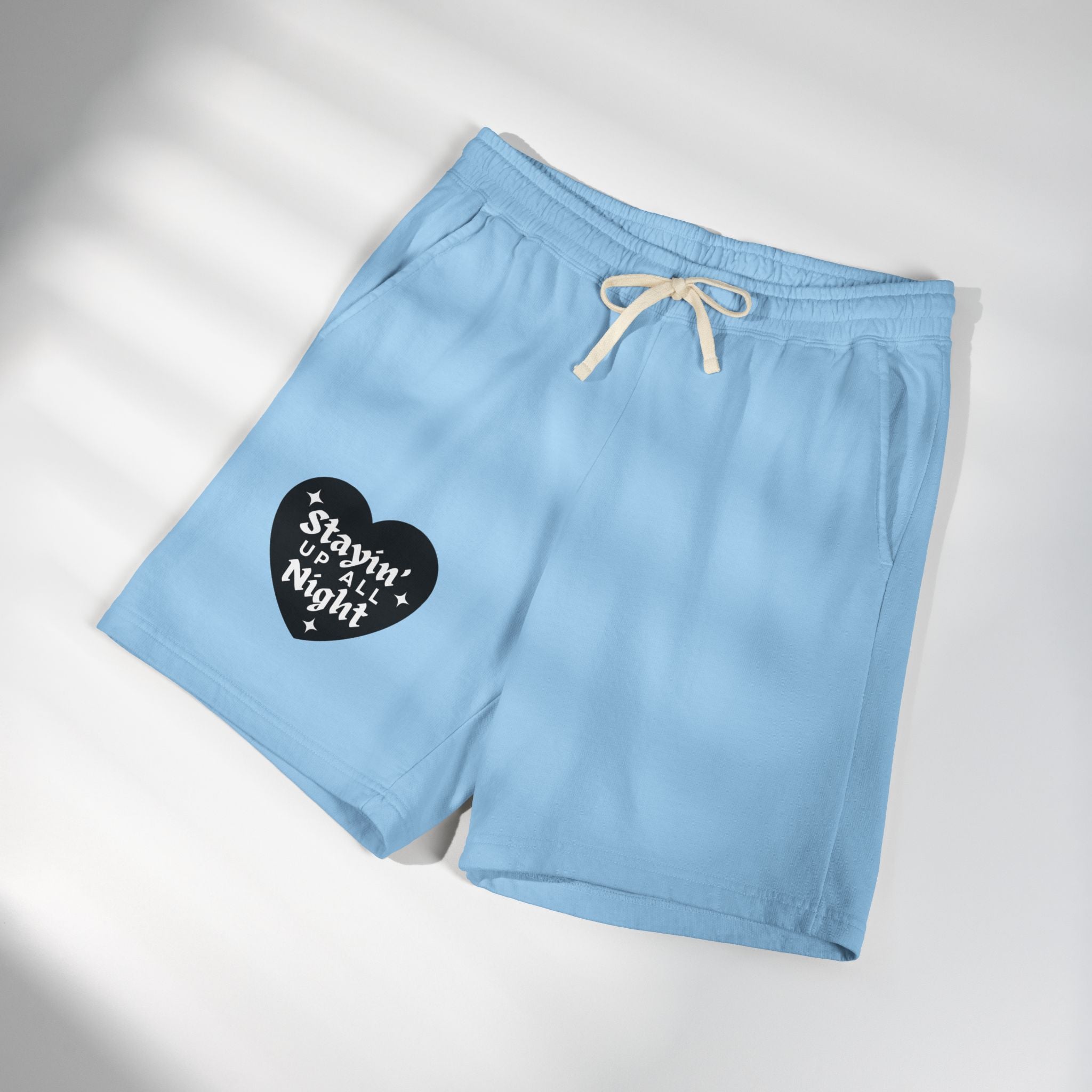 Stayin' Up All Night - Pj Lounge Fleece Sweat Shorts