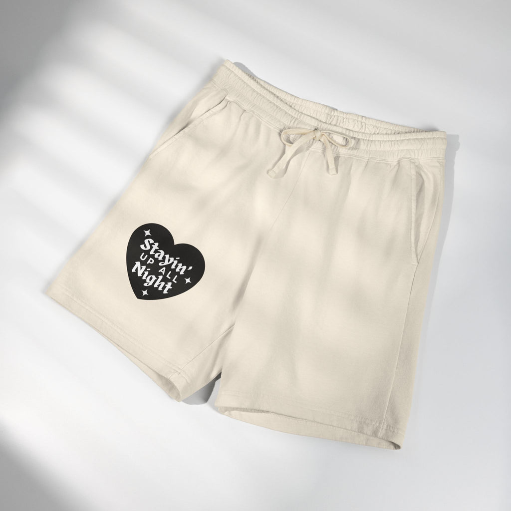 Stayin' Up All Night - Pj Lounge Fleece Sweat Shorts