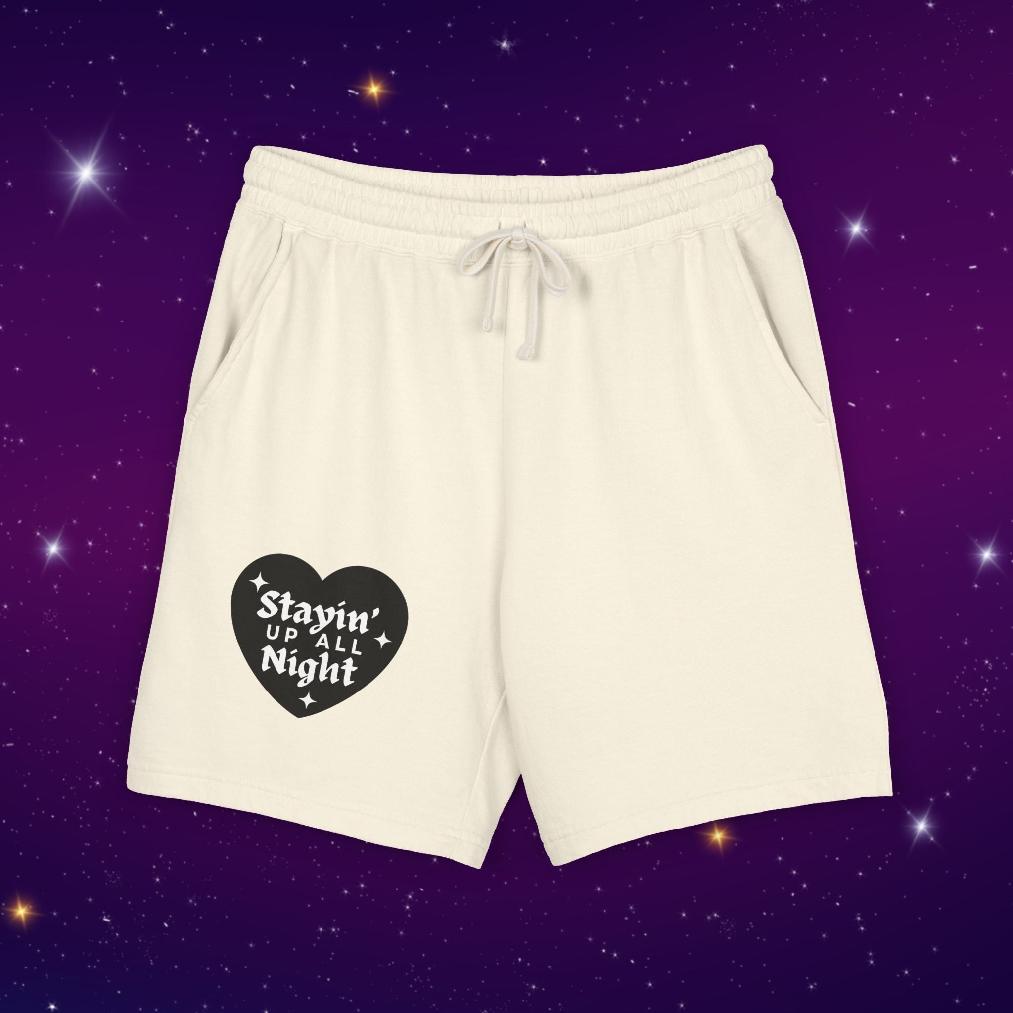 Stayin' Up All Night - Pj Lounge Fleece Sweat Shorts