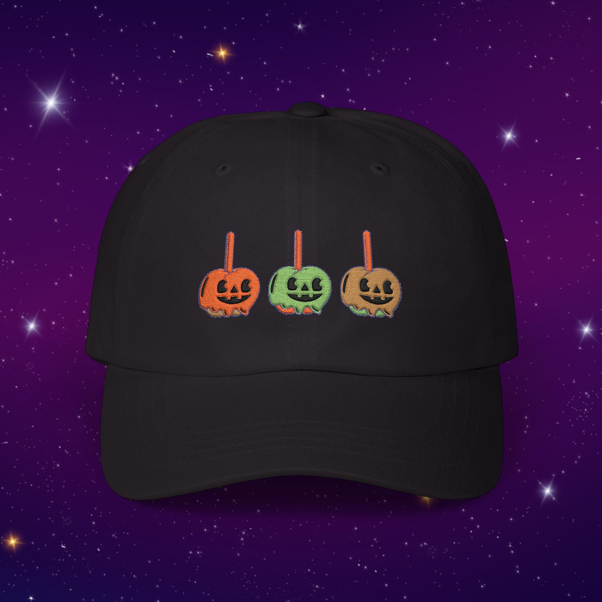 No Tricks. OnlyTreats! Candy Apples - Halloween Pumpkin Dad Cap (Embroidered)