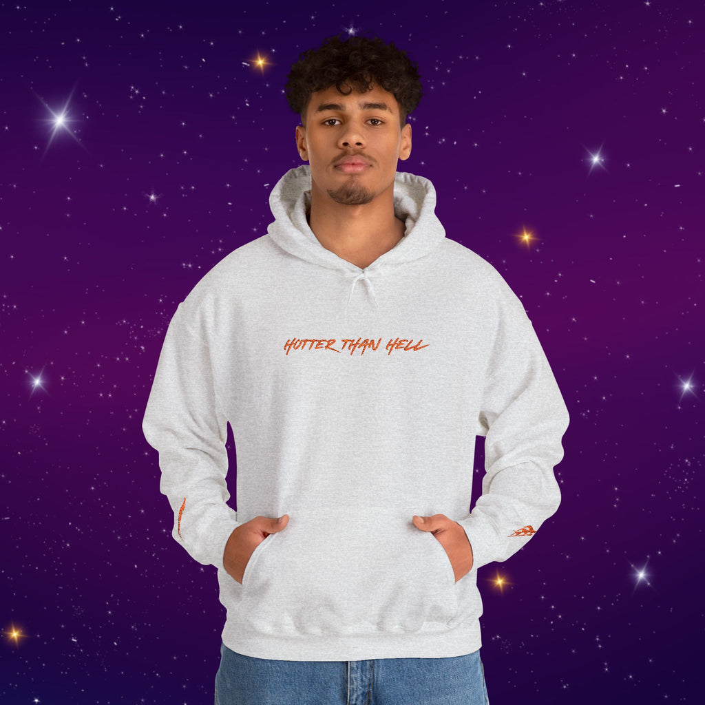 Hotter Than Hell - Embroidered Hooded Sweatshirt