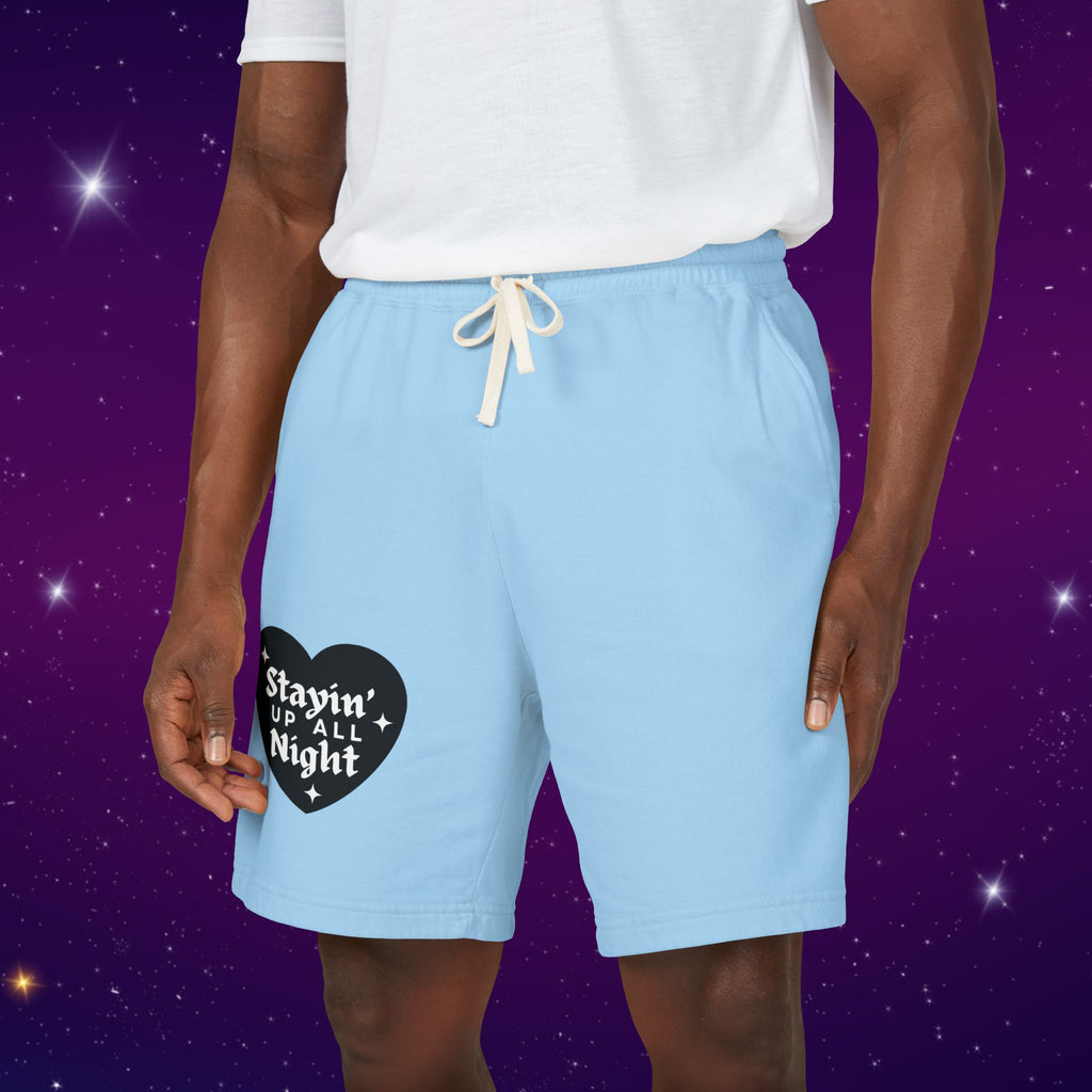 Stayin' Up All Night - Pj Lounge Fleece Sweat Shorts