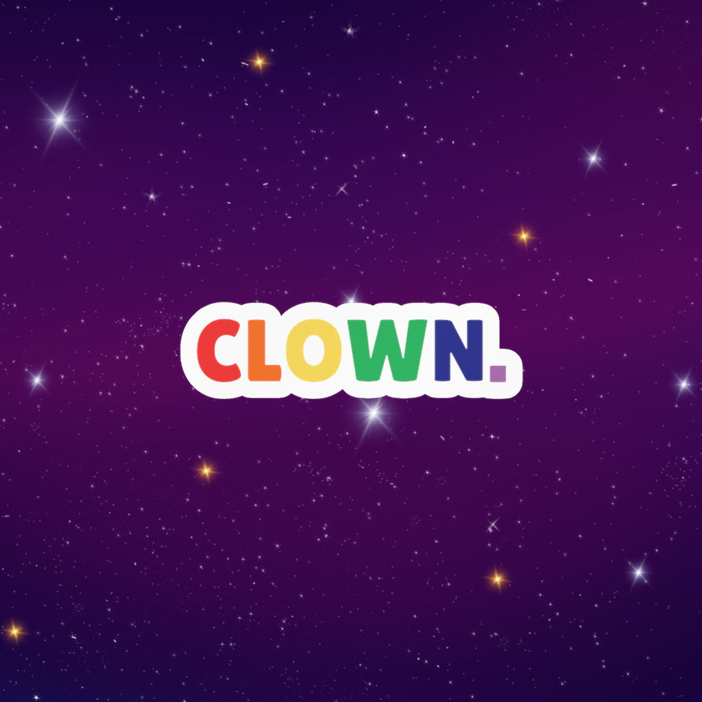 CLOWN Rainbow Kiss-Cut Vinyl Decal