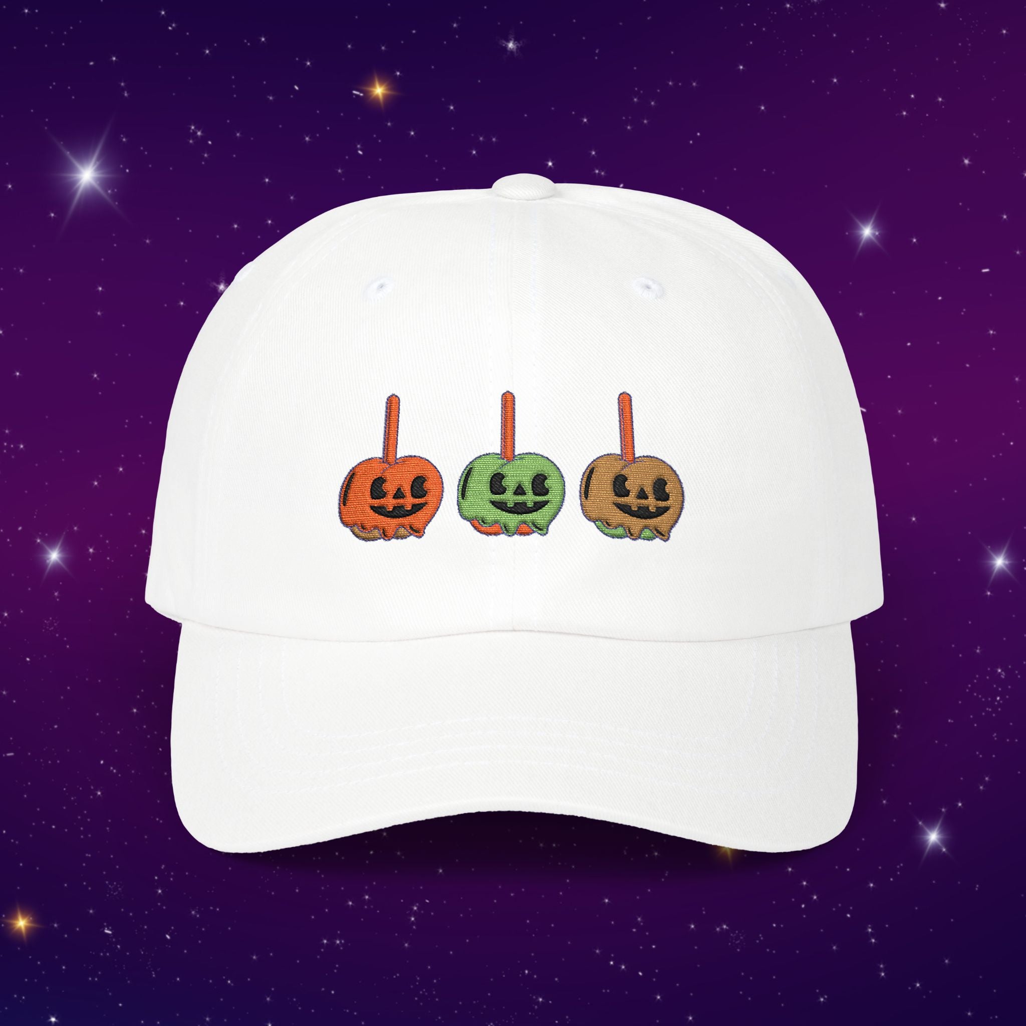 No Tricks. OnlyTreats! Candy Apples - Halloween Pumpkin Dad Cap (Embroidered)