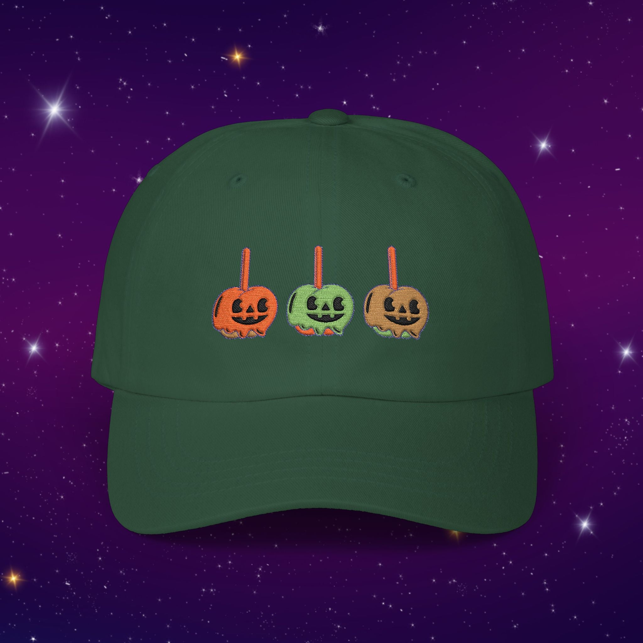 No Tricks. OnlyTreats! Candy Apples - Halloween Pumpkin Dad Cap (Embroidered)