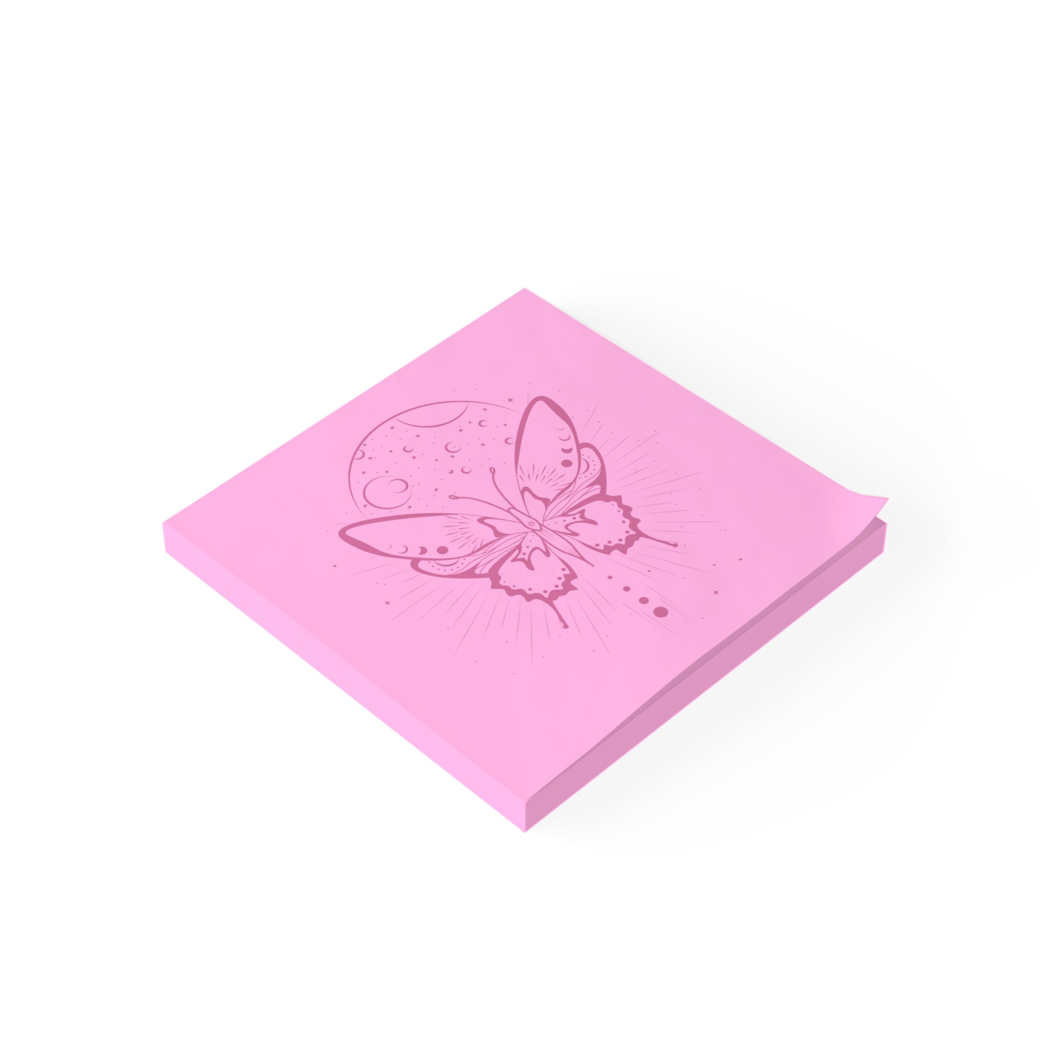Pink Moon Butterfly Post-it Note Pads – Back to School Supplies