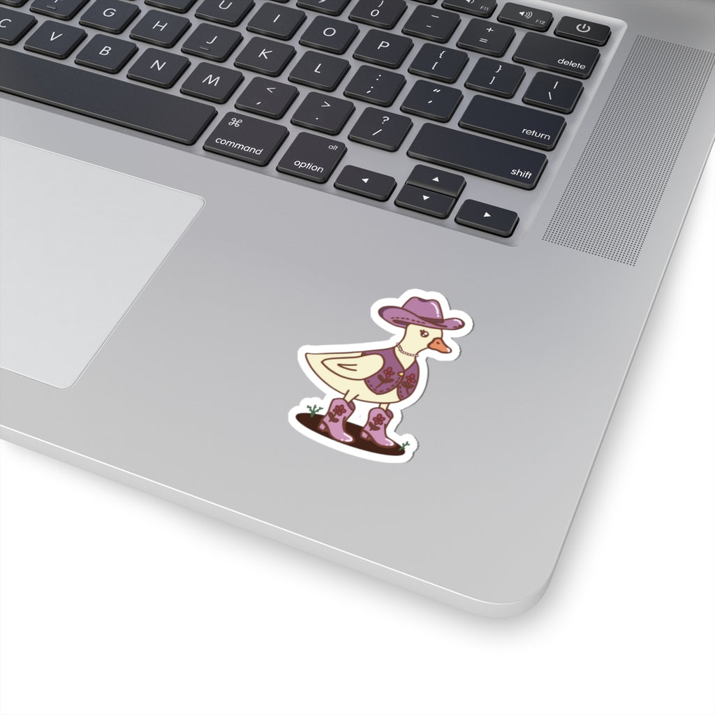 "Oh, How the Goose was Silly"  - Cute Farm Animal Kiss-Cut Vinyl Sticker (2x2 or 3x3)